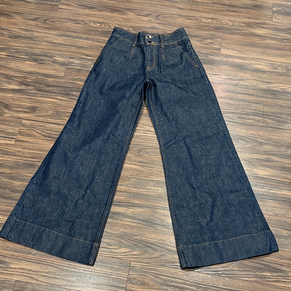 NWT- Wide-Leg 4 pocket Denim Jeans by Derek Lamb 10 Crosby (size 26)